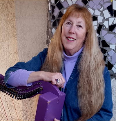 Star Edwards with her  Electric Harp